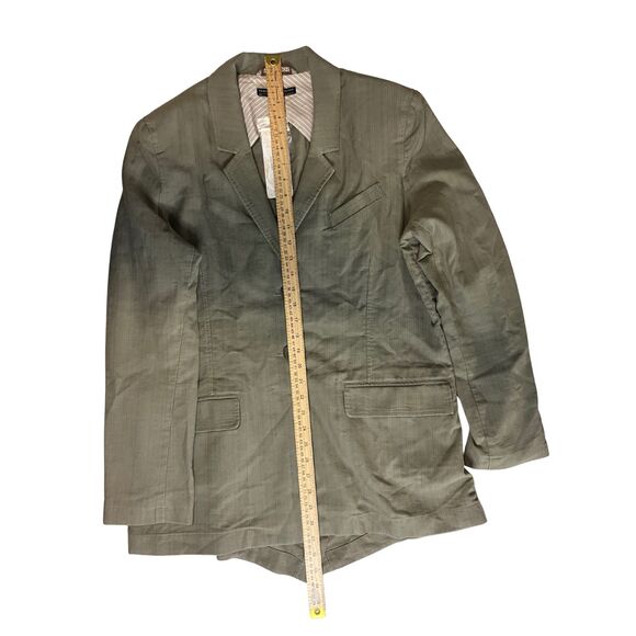 Peruvian Connection Olive Green Textured Linen Blend Blazer Size 16 NWT - Picture 4 of 9